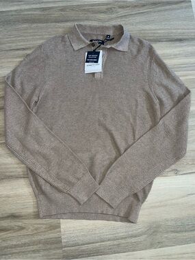 NWT Kenneth Cole Heritage Collection Wool Blend Polo Sweater - Men's M
